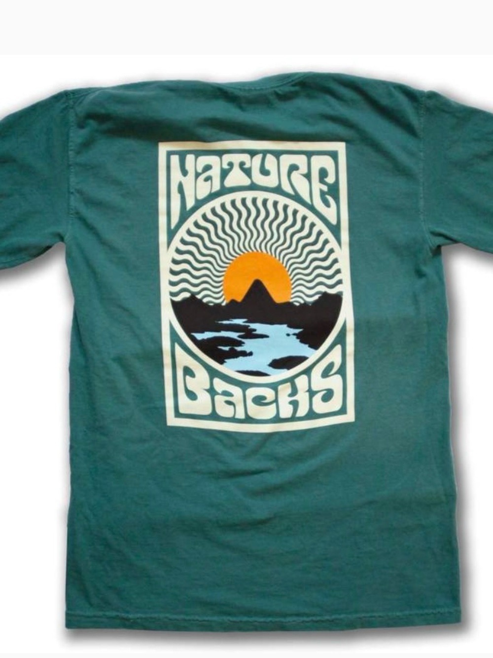 Nature Back SUBLIME TEE Sz M Graphic Shirt Distressed Beachy Granola